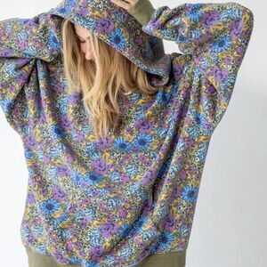 NATURAL LIFE Multicolor Floral Hoodie